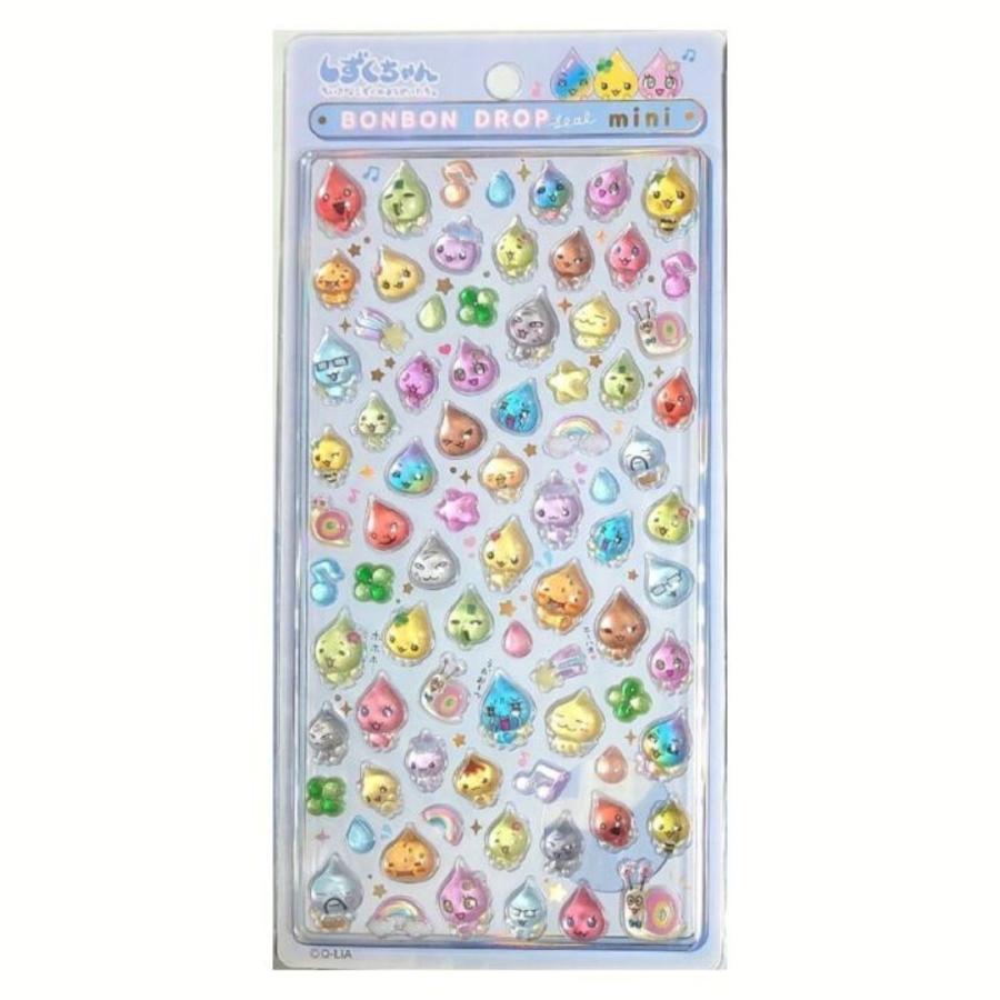 しずくの森のなかまたち ボンボンドロップシール ミニ しずくちゃん