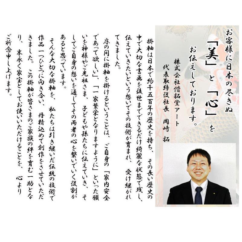 掛け軸 掛軸 龍虎之図 尺五 山崎岳水 桐箱付き 床の間 和室 洋室 飾り
