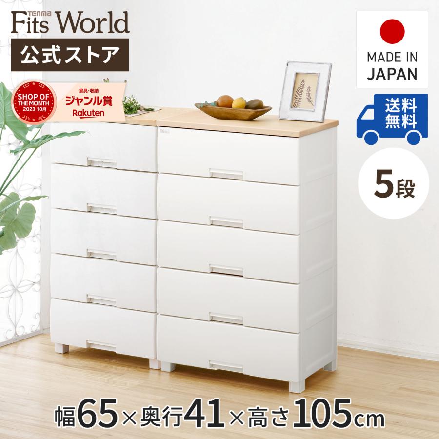 天馬 収納ケース 衣装ケース チェスト フィッツプラス F6505 5段