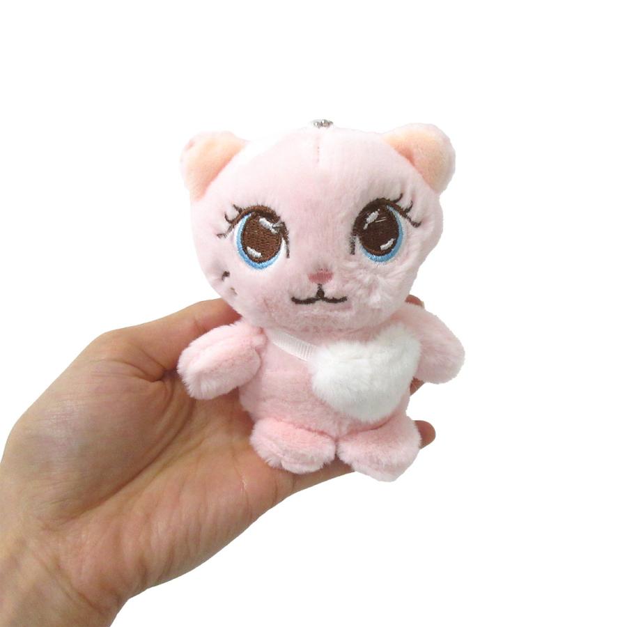 ふわふわ 子猫 ボールチェーン 1個 選べる3色 ねこ キーホルダー