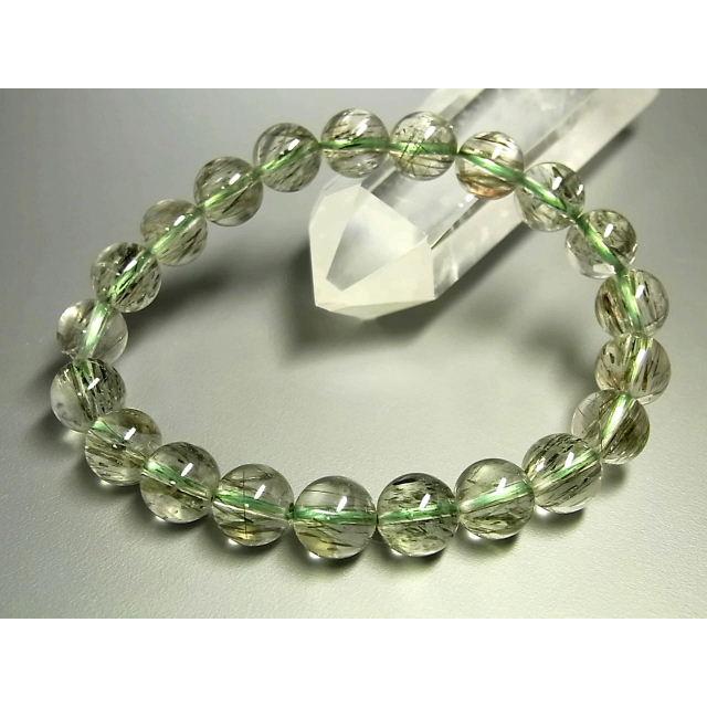 パワーストーン 天然石 高透明 グリーンルチル ルチルクォーツ 緑針