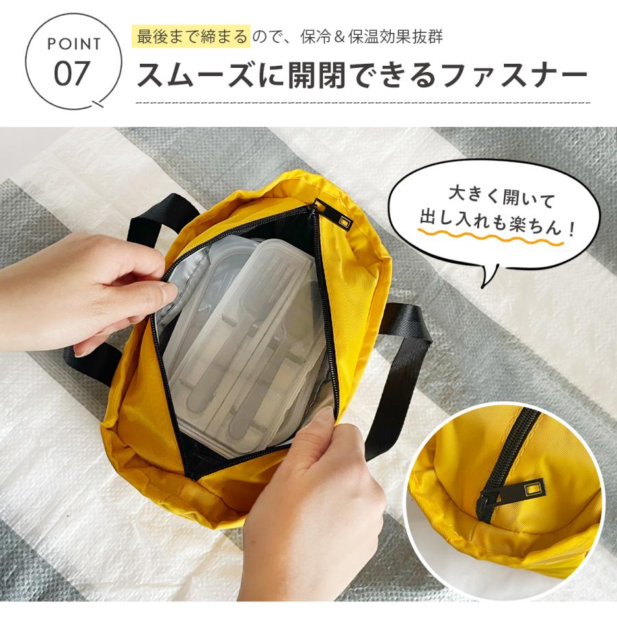 ランチバッグ 保冷 縦長 大容量ランチバッグ チャック付き 大きめ 保冷