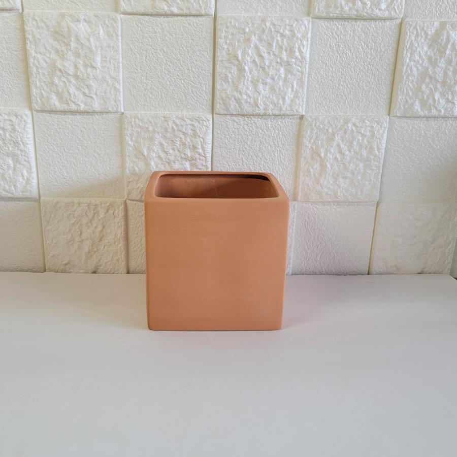 角S 植木鉢 3号 テラコッタ 園芸用品 日本製 スクエア 四角 : terraco