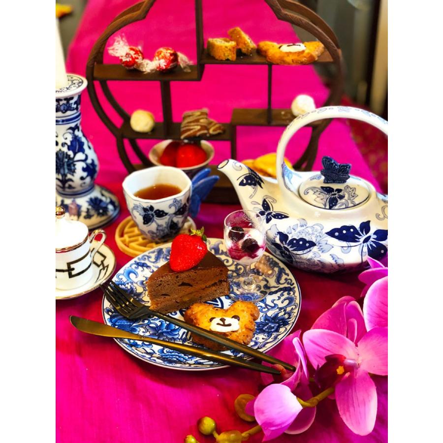 THE-SECRET-GARDEN シノワズリ 景徳鎮 お皿 青白陶器 プレート 中国