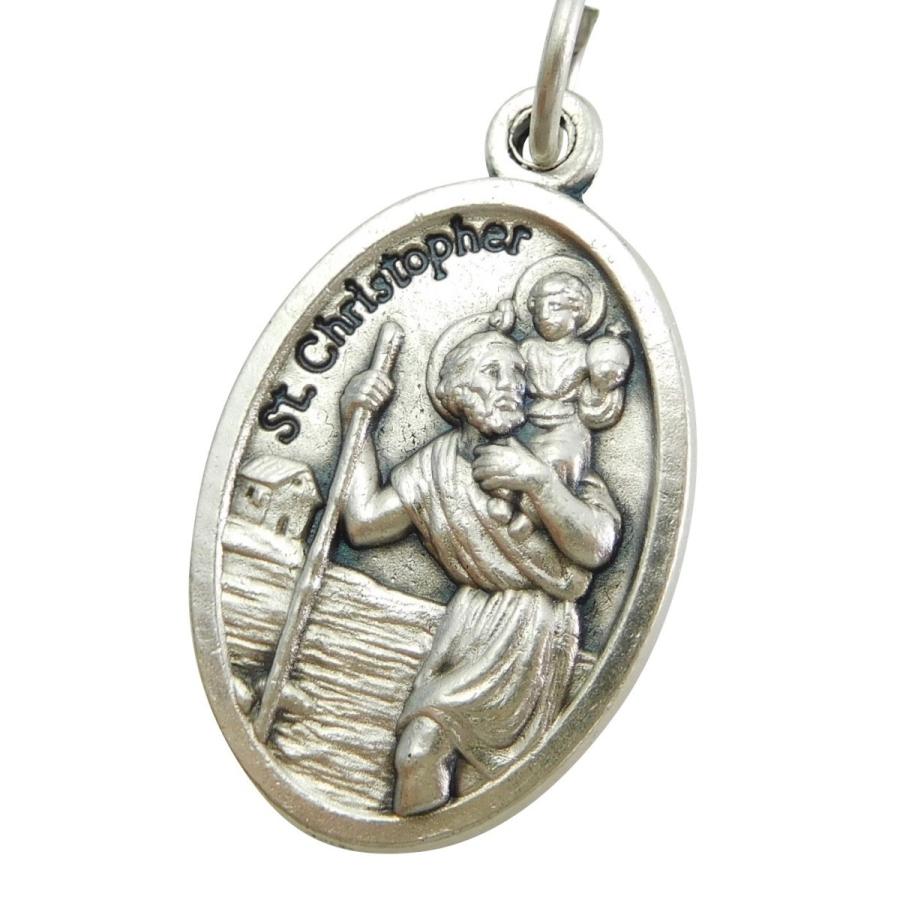 聖クリストファー メダイ チャーム ペンダント -旅行者や乗り物の守護