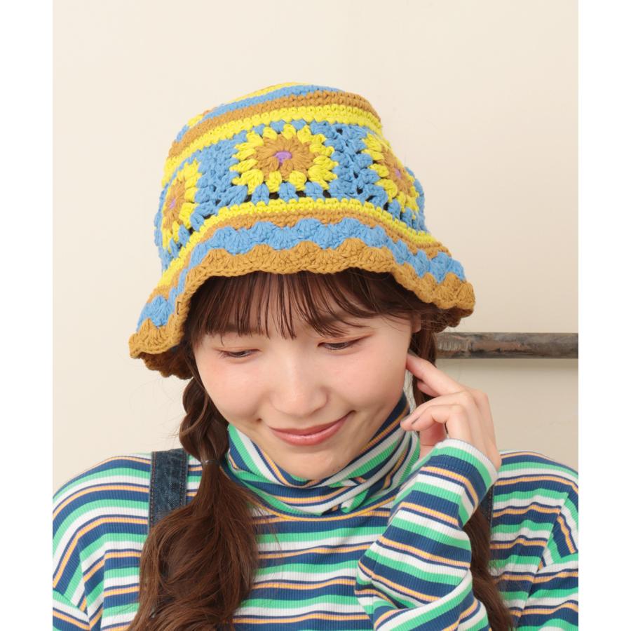 チチカカ（TITICACA） クロシェハット 帽子 クロシェ編み カラフル 花