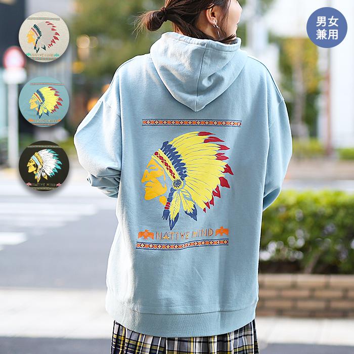 チチカカ（TITICACA） ネイティブアメリカンプルパーカー ／ 裏毛