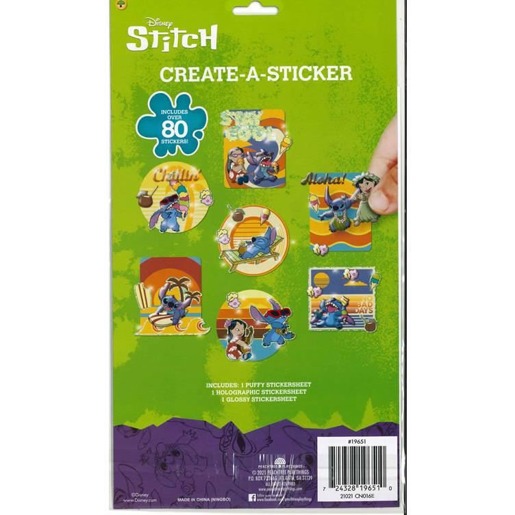 Disney（ディズニー） Stitch (スティッチ) プックリシール入り