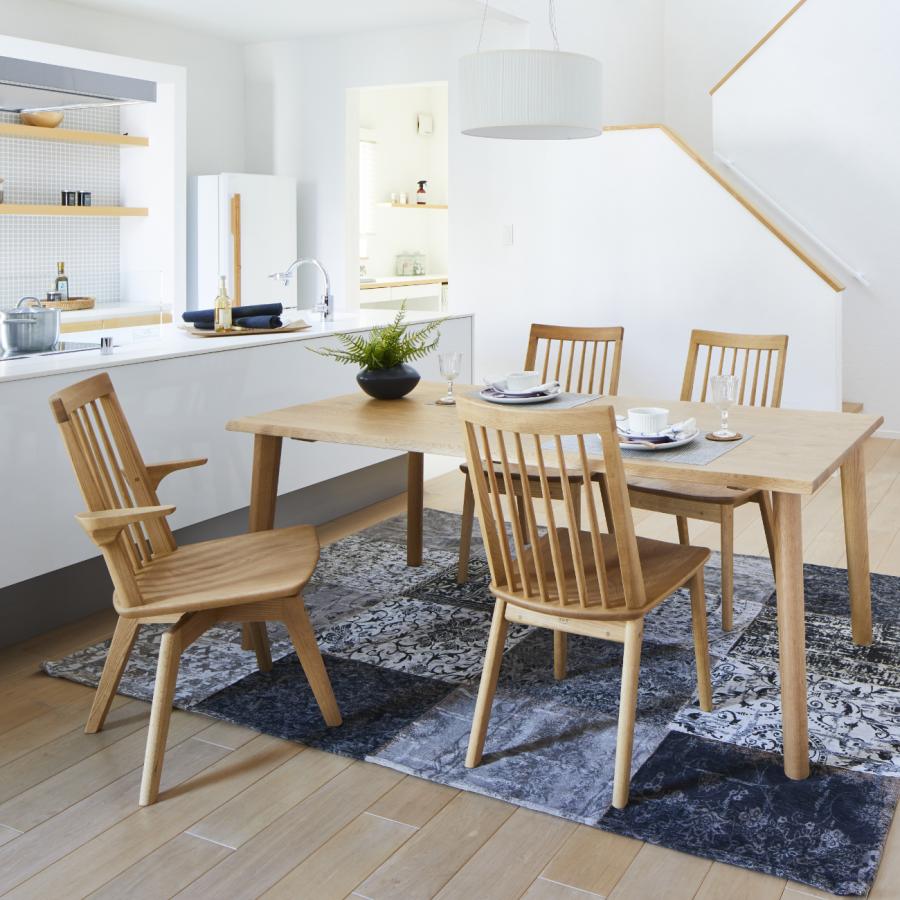 浜本工芸 ダイニングチェア 無垢 北欧 肘無し アームレスチェア イス