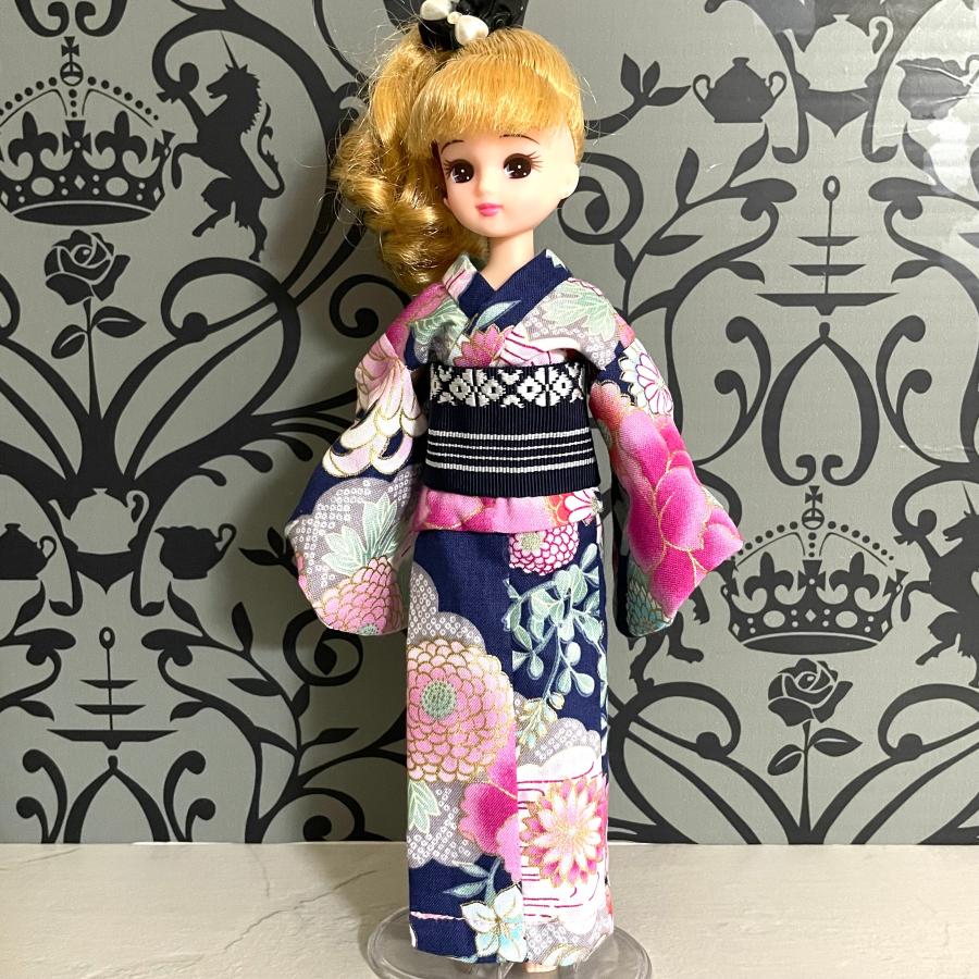 アイシードール リカちゃん 人形 ゆかた 作り帯 ドール 着物 アウト