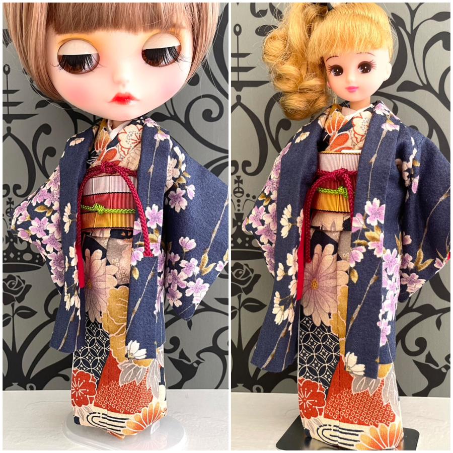 リカちゃん アイシードール ブライス 羽織 着物 作り帯 セット きもの
