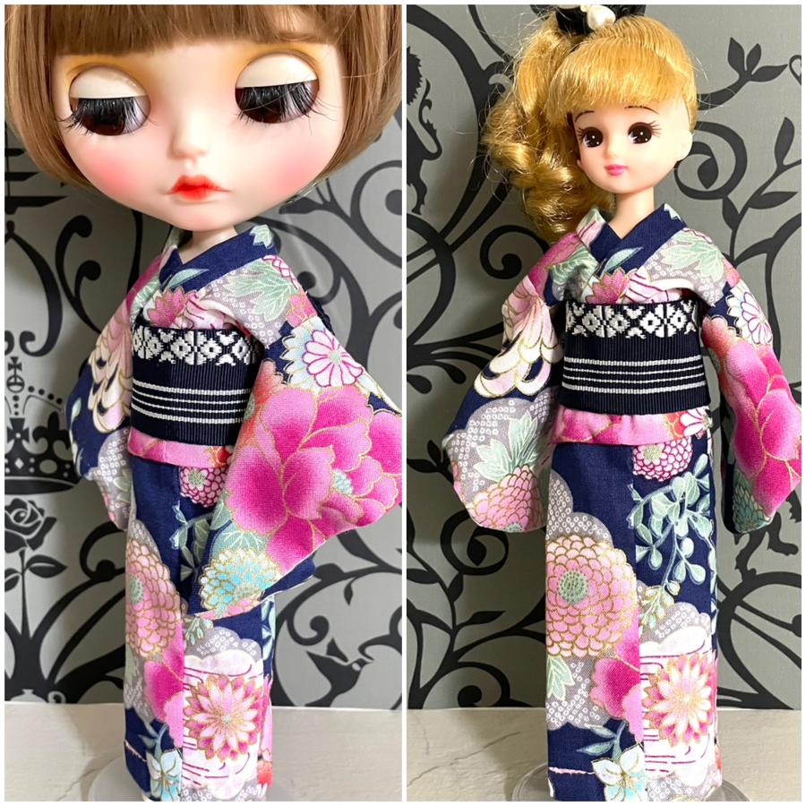 アイシードール リカちゃん 人形 ゆかた 作り帯 ドール 着物 アウト