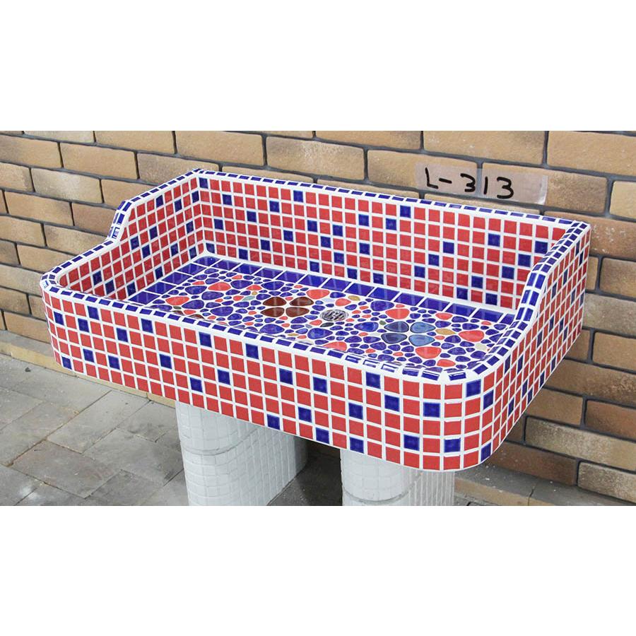 ガーデンシンク タイル 流し台 昭和レトロ タイル流し台 Lサイズ-313