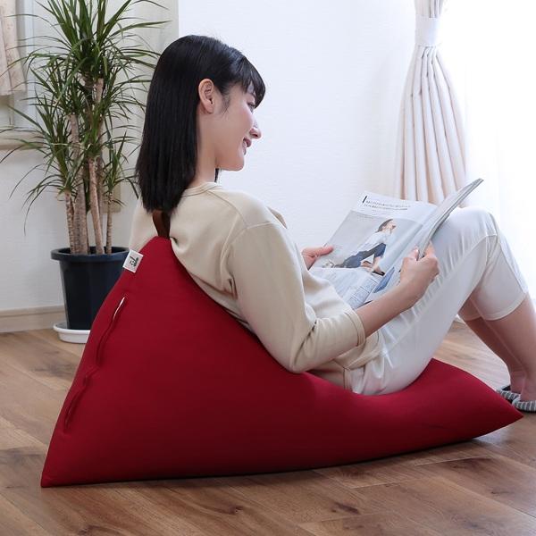 リードカキノ 日本製 ビーズクッション 洗える 中身 デルタ 背もたれ