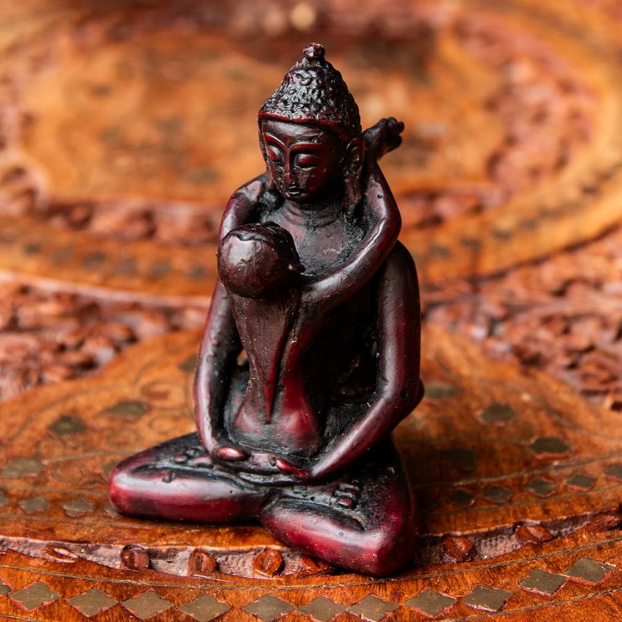 神様 神様像 レジン インド ブッダ・シャクティ 赤茶 約8cm ターラー