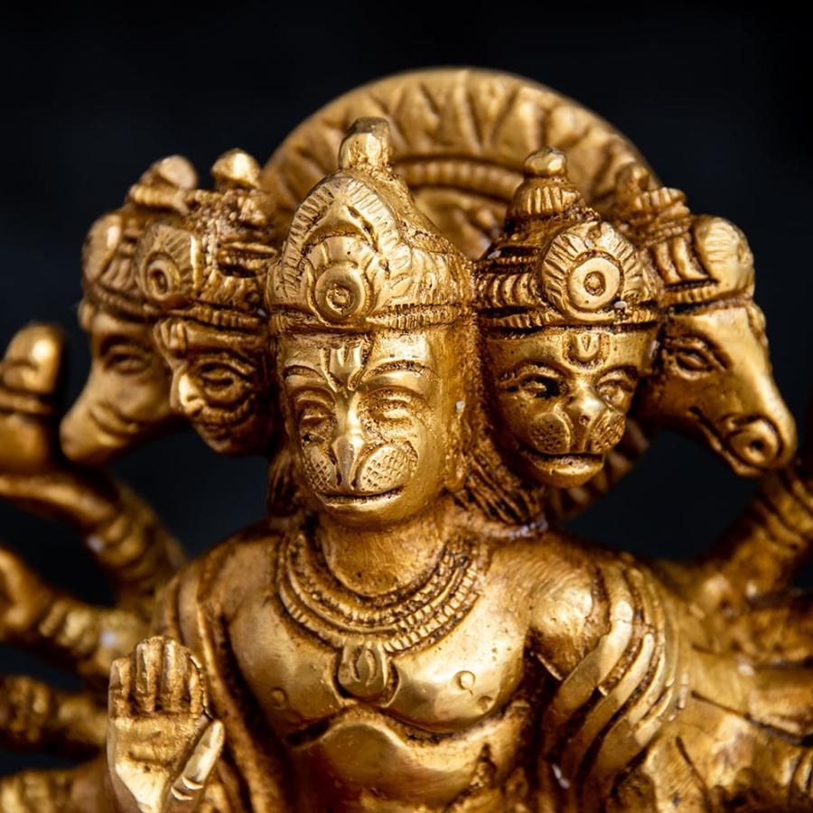 送料無料 ハヌマーン 神様像 ラーマーヤナ 猿族の王子様 五面