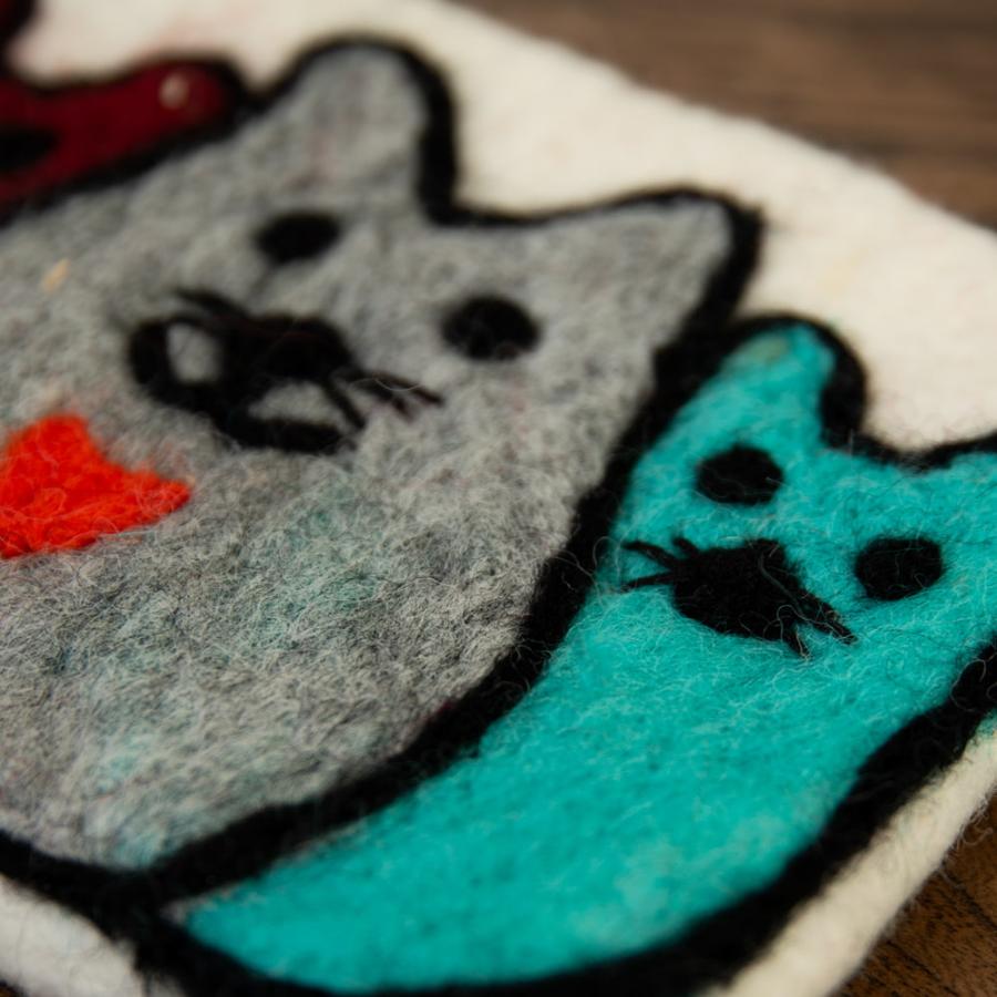 フェルト ポーチ フェルトのスクエアポーチ 小銭いれ 財布 小物入れ