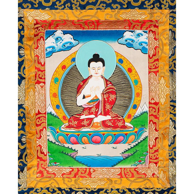 送料無料 タンカ マンダラ 曼荼羅 手描きのタンカ 〔一点物〕装丁付