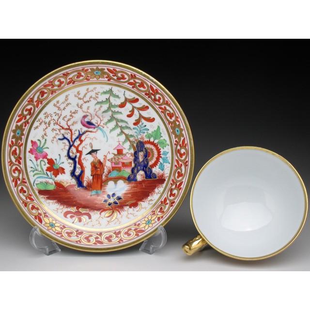 ROYAL WORCESTER ウースター 金彩東洋人物風景絵 カップ＆ソーサー