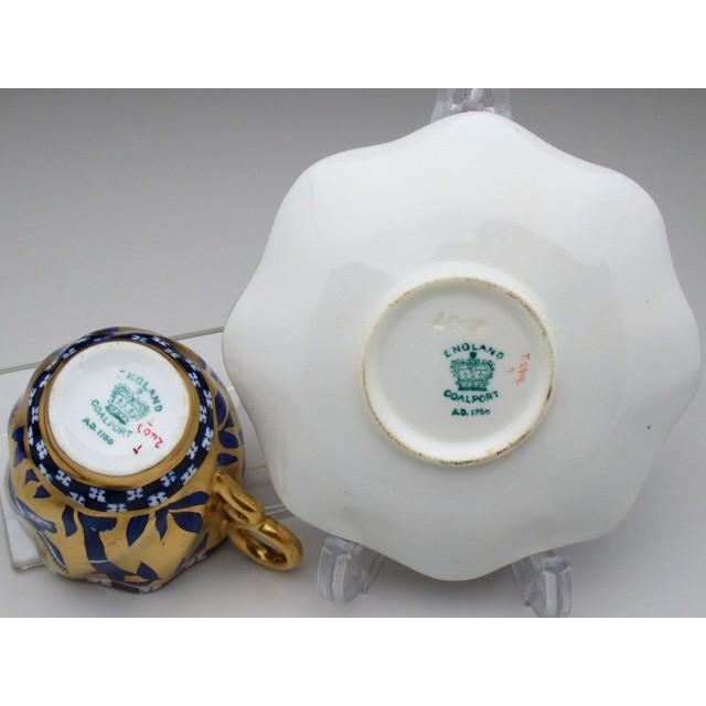 コールポート 金彩竹雀絵 カップ＆ソーサー キャビネット アンティーク