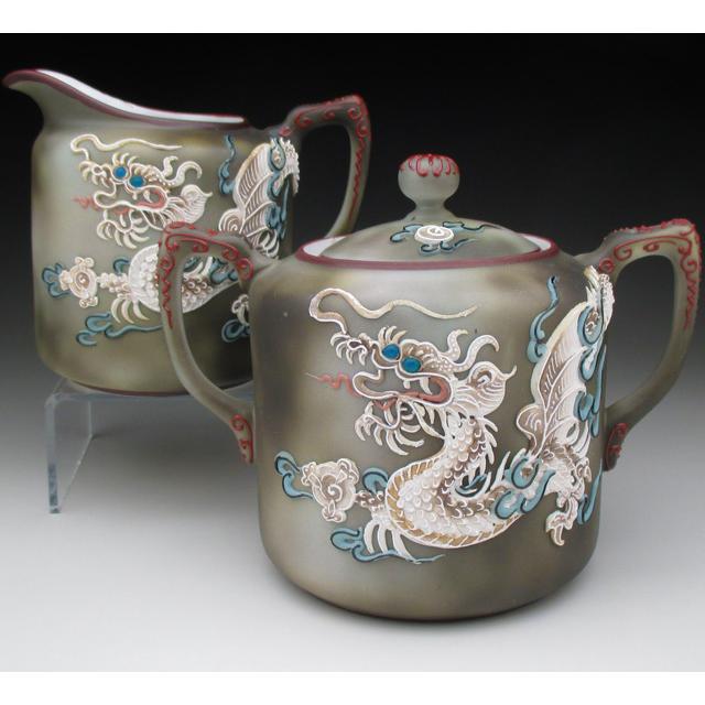 ノリタケ オールドノリタケ ドラゴン盛り上げ シュガー＆ミルクポット