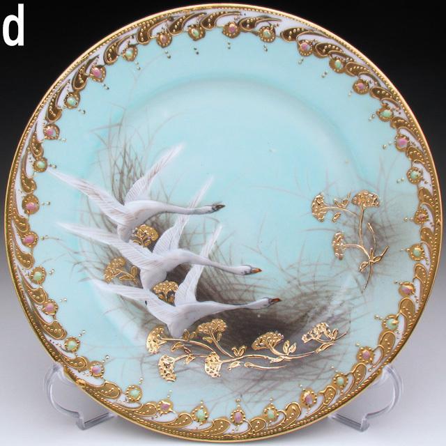 ノリタケ オールドノリタケ 金盛りジュール フライングスワン プレート