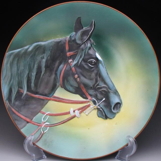 ノリタケ オールドノリタケ モールド馬絵 プレート 27cm