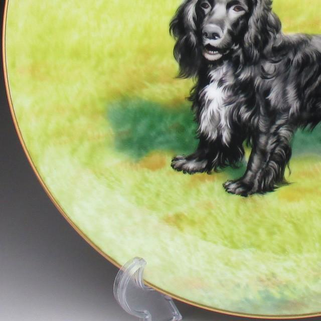 ノリタケ オールドノリタケ 林直三 犬絵 プレート 飾り皿 26cm