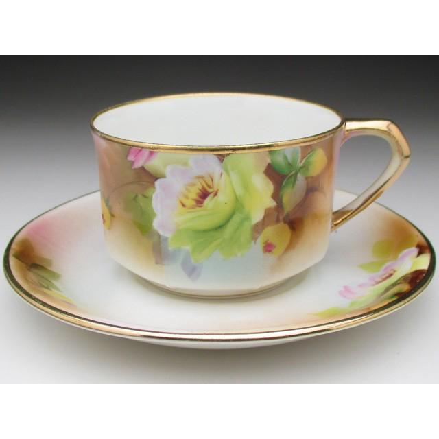ノリタケ オールドノリタケ 薔薇絵 カップ＆ソーサー (a