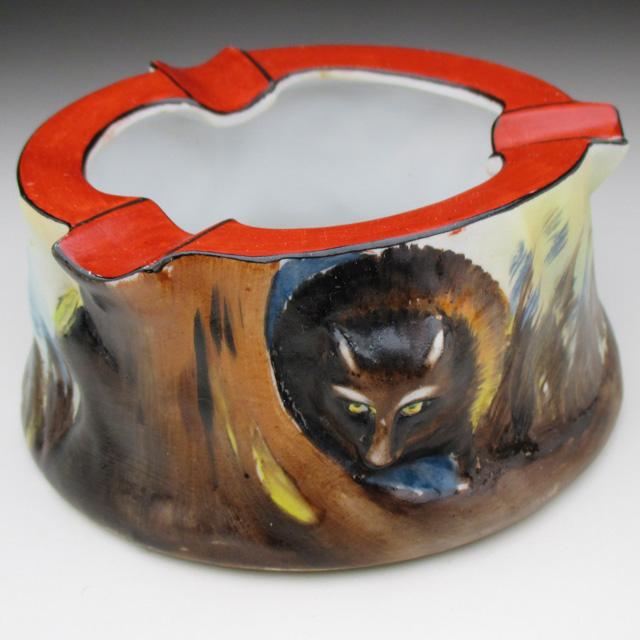 ノリタケ オールドノリタケ モールドあらいぐま 灰皿 アッシュトレイ