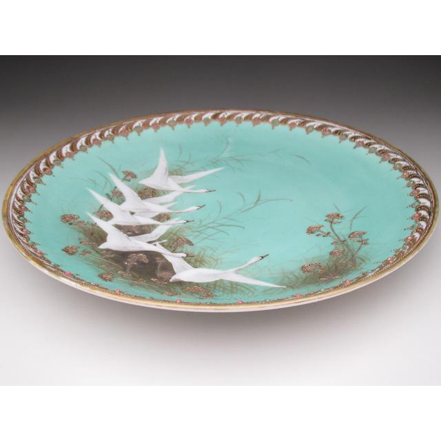 ノリタケ オールドノリタケ 金盛りジュール白鳥絵 プレート 24cm