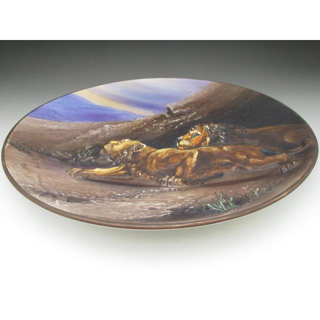 ノリタケ オールドノリタケ モールド ライオン絵 プレート 27cm