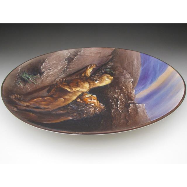 ノリタケ オールドノリタケ モールド ライオン絵 プレート 27cm