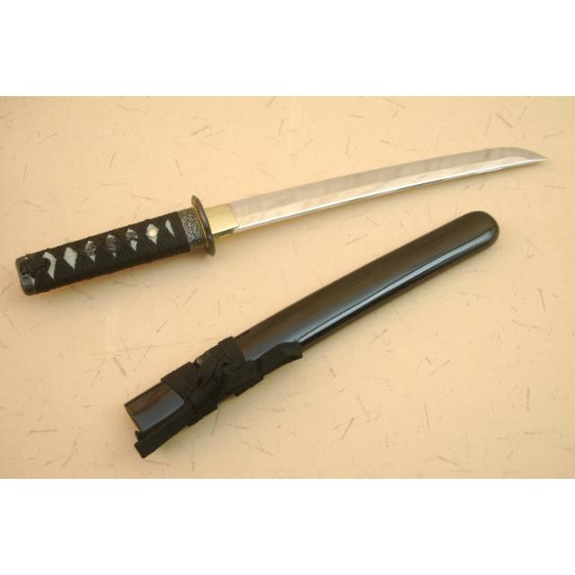 模造刀 懐刀 黒呂鞘仕様 クリーニングクロス付セット 国産 コスプレ