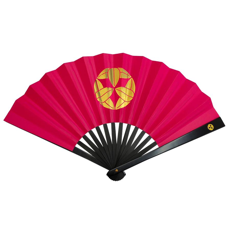 鉄扇 護身用 8寸 竹中半兵衛・金家紋入 尾形刀剣 扇子 武道用 うちわ