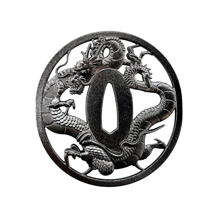 鍔 刀装具 龍透かし鍔 坂本龍馬 装飾品 コレクション 観賞 : TL-STAR
