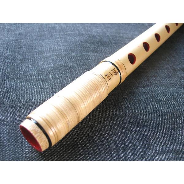 篠笛(しの笛)横笛 獅子田 竹渓 籐両巻 6穴 4本調子 お囃子調(お祭り用