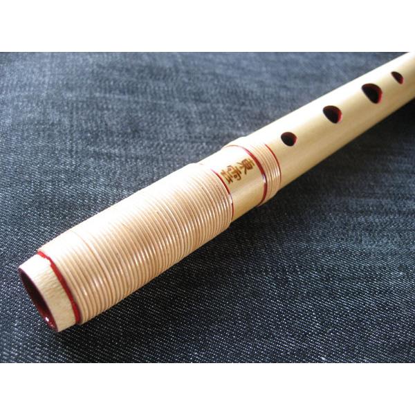 篠笛(しの笛)横笛 東雲 籐両巻 7穴 6本調子(B♭調) 裏穴付 ドレミ調