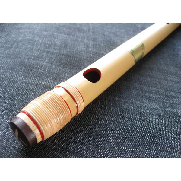 篠笛(しの笛)横笛 東雲 籐両巻 7穴 6本調子(B♭調) 裏穴付 ドレミ調