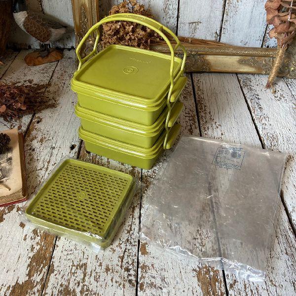 Tupperware ヴィンテージ*Tupperware タッパーウェア*ピクニック 3段重