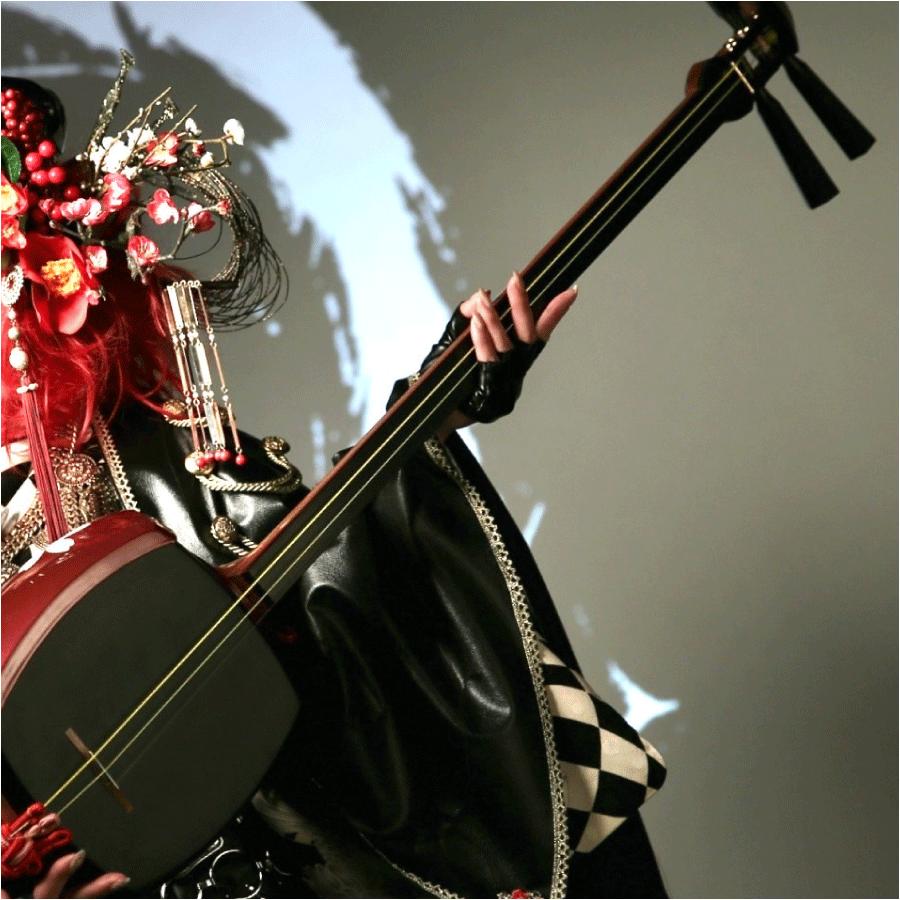 津軽三味線 -negro blanco-【本体+フルセット】のべ棹 : 三味線shop