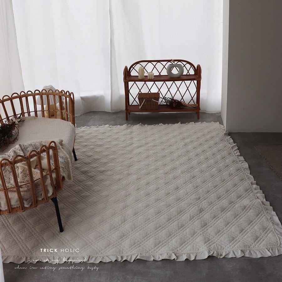 中綿増量 french frill quilt ibul 約180×180cm（フリル含まず）TRICK