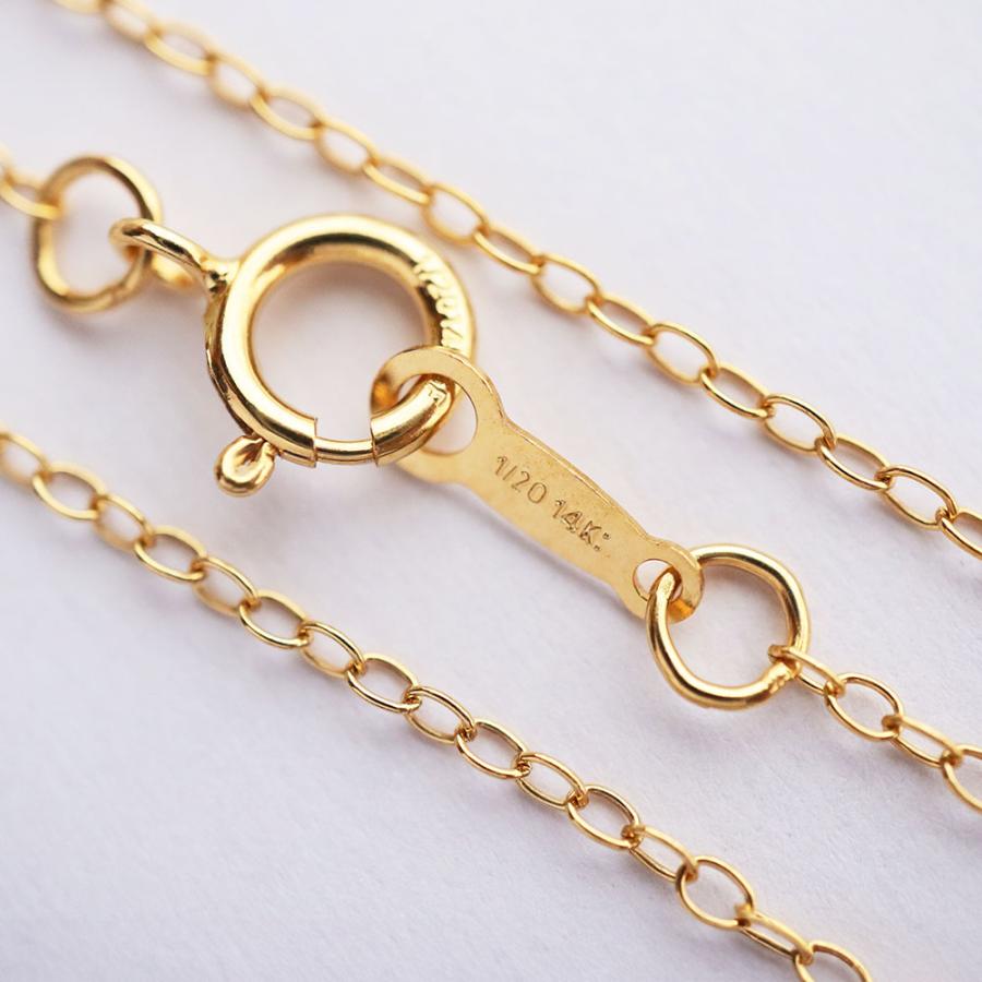 14KGF ゴールドフィルド 1.3mm 丸アズキ ネックレスチェーン 1本