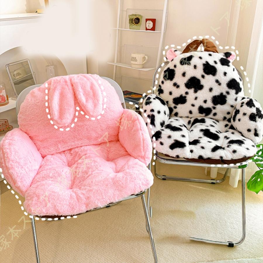 うさぎ型 背もたれクッション 可愛い 動物クッション 萌え萌え 椅子用