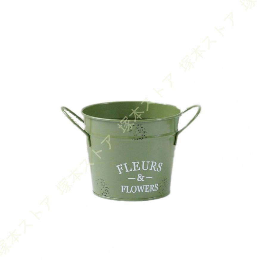 観葉植物鉢 植木鉢 ブリキ缶 底穴なし 13cm 観葉植物 リビング