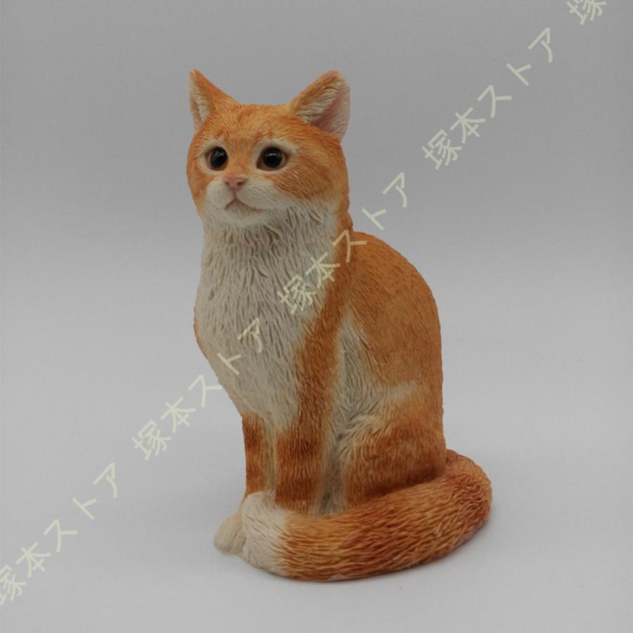 リアル 猫おきもの ミニチュア 本物そっくり 猫の置物 白猫 可愛い