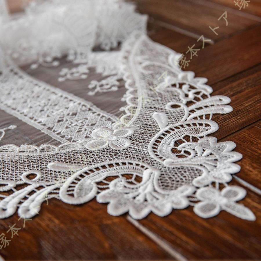 テーブルランナー 欧風 レース 透かし 田園風 花柄 エレガンス