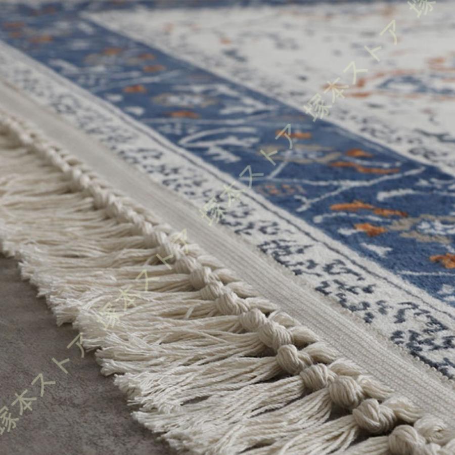 カーペット 北欧 ラグマット フリンジ付き モロッカン柄 ラグ