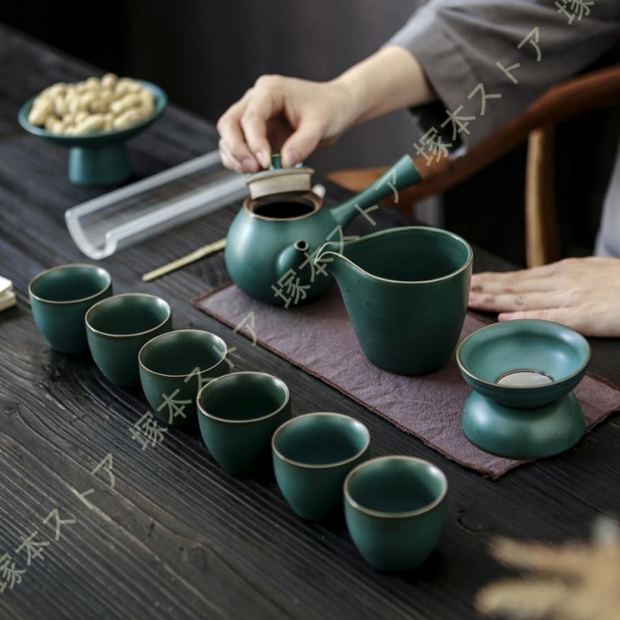 茶器揃 急須1 湯呑6 茶器セット 湯呑 モダン おしゃれ 注ぎやすい 織部