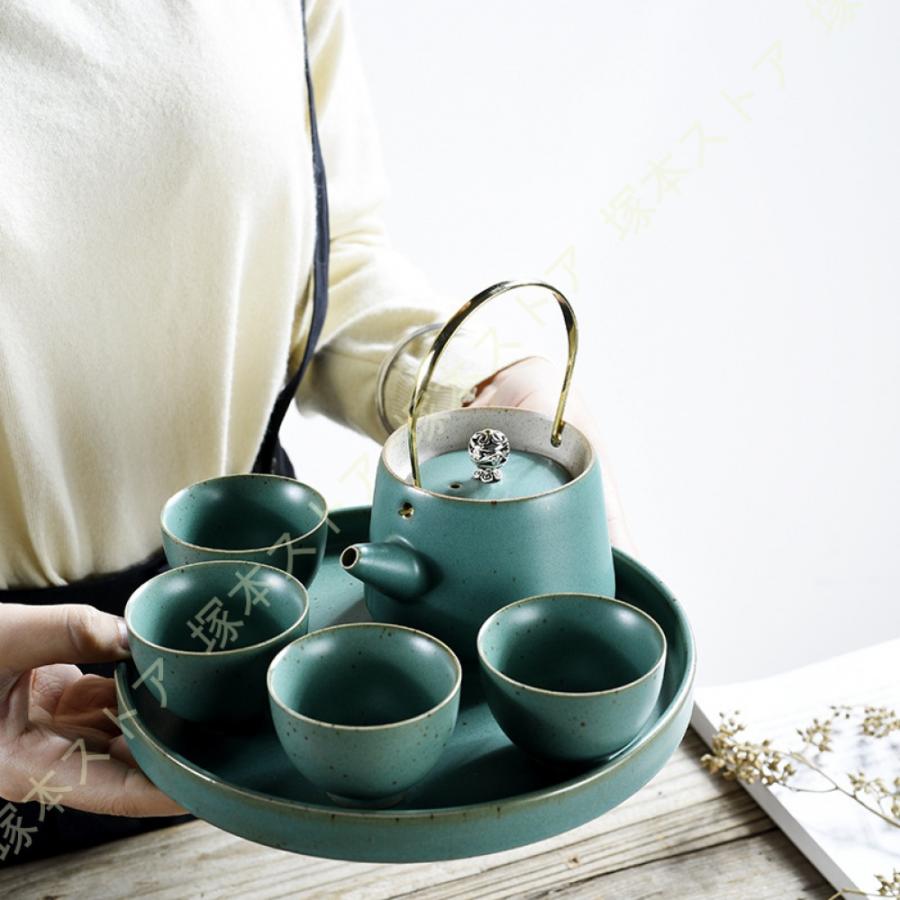 急須 急須セット190ml 丸平型急須 お茶の葉桐 急須茶器セット セラ